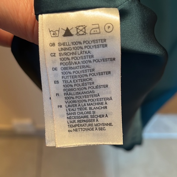 H&M forest green shift dress size 10 - Picture 6 of 6